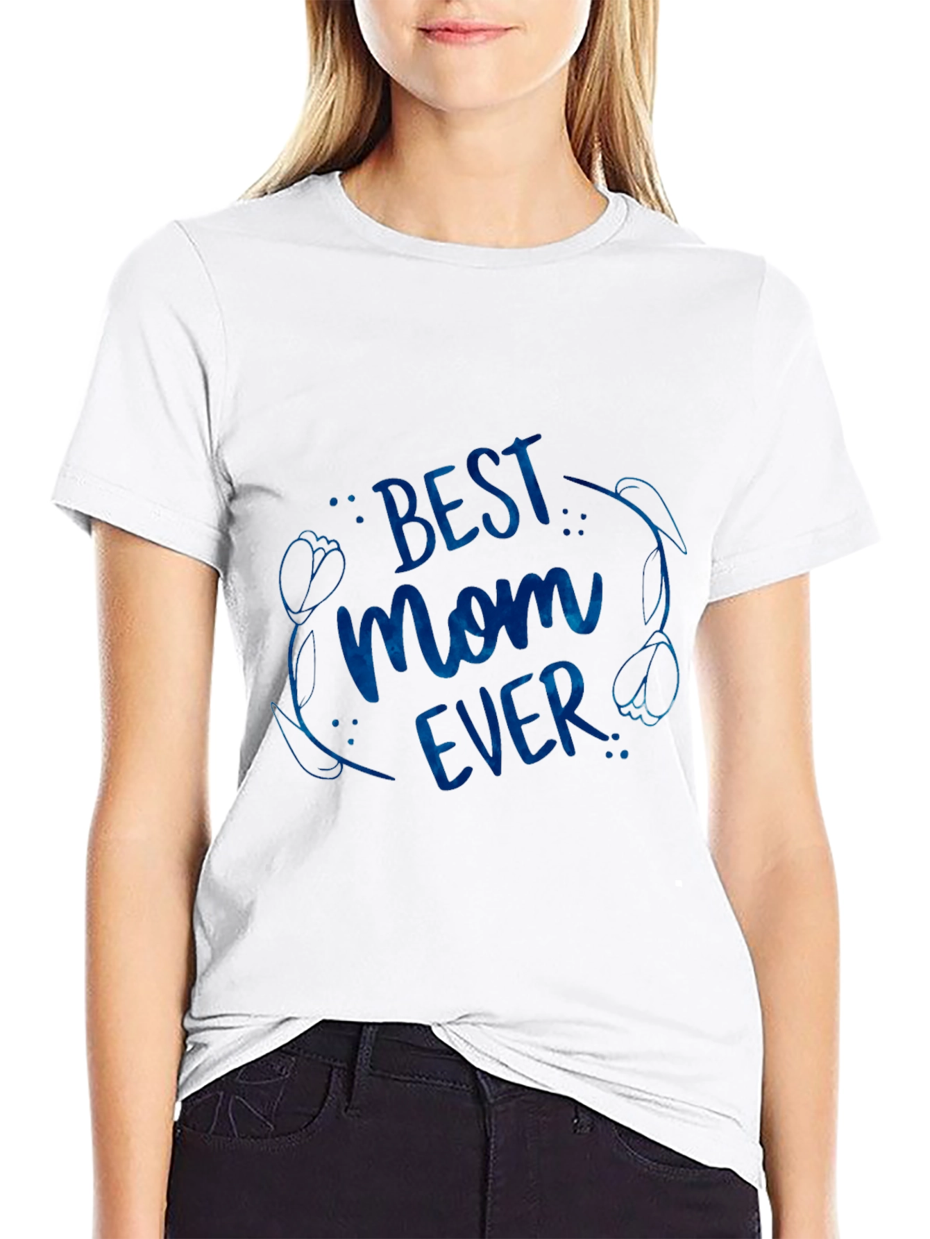 Best Mom Ever Graphic Tee - Black