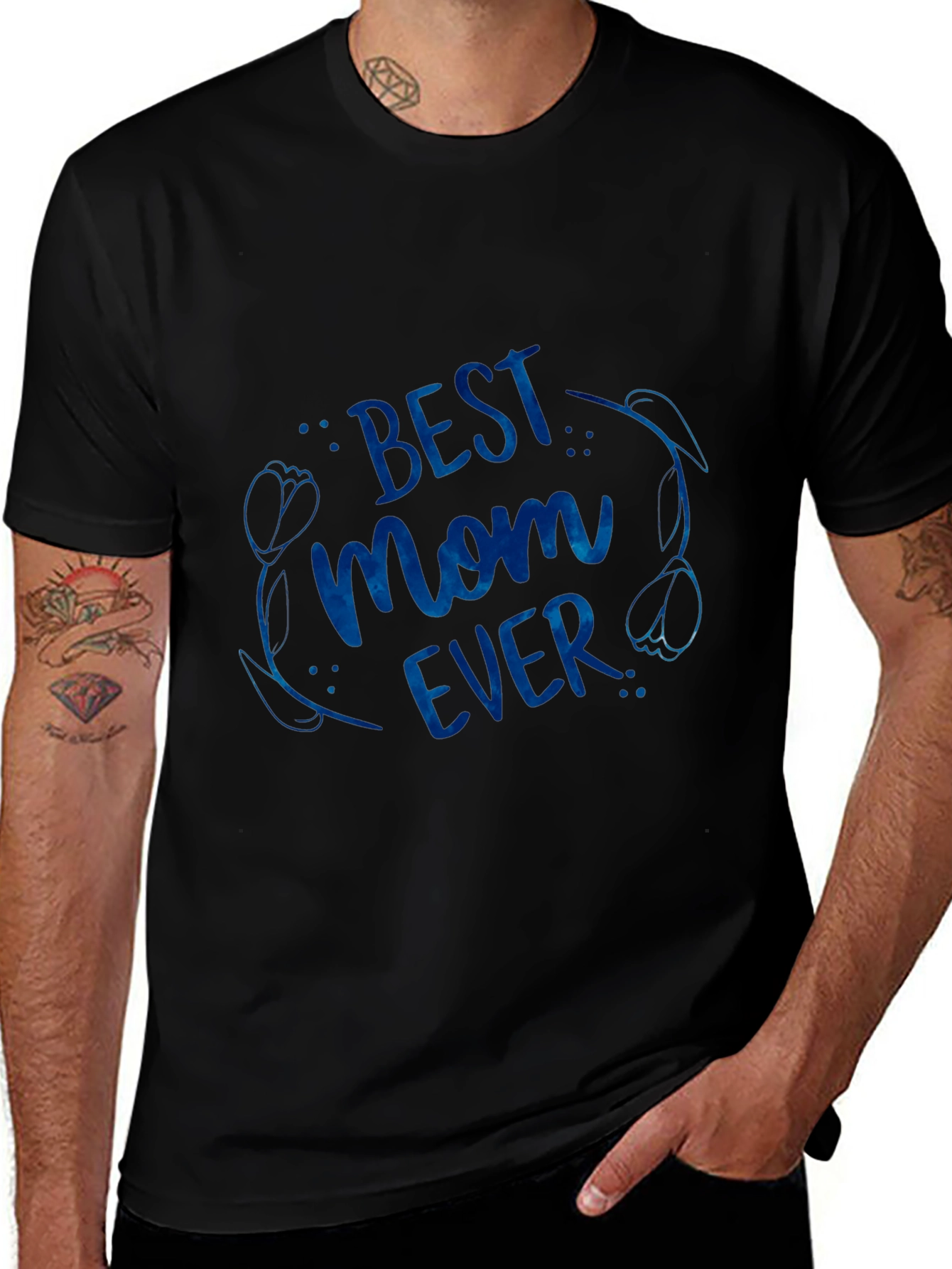 Best Mom Ever Graphic Tee - Black
