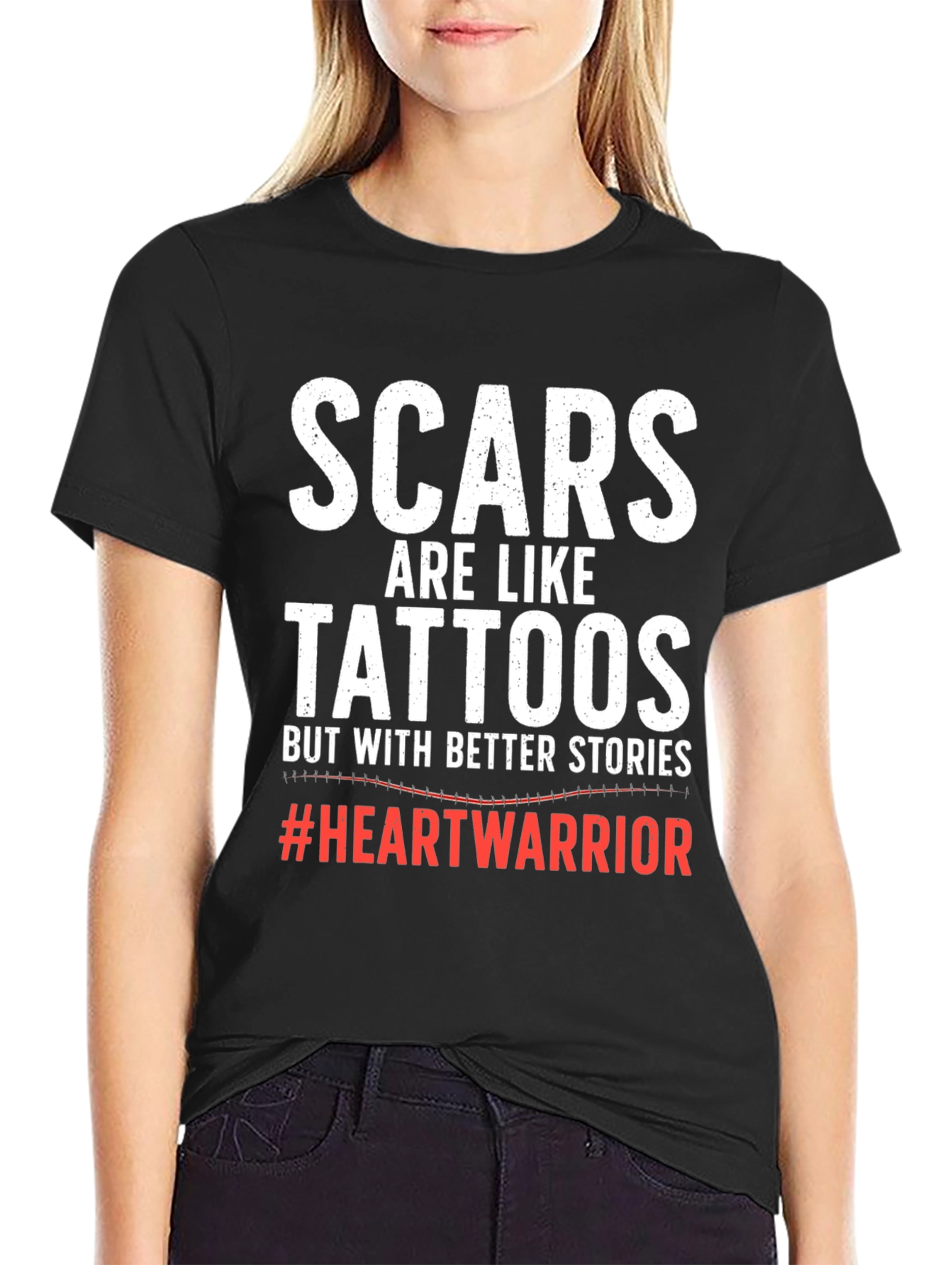 Scars are Like Tattoos T-Shirt Heart Warrior