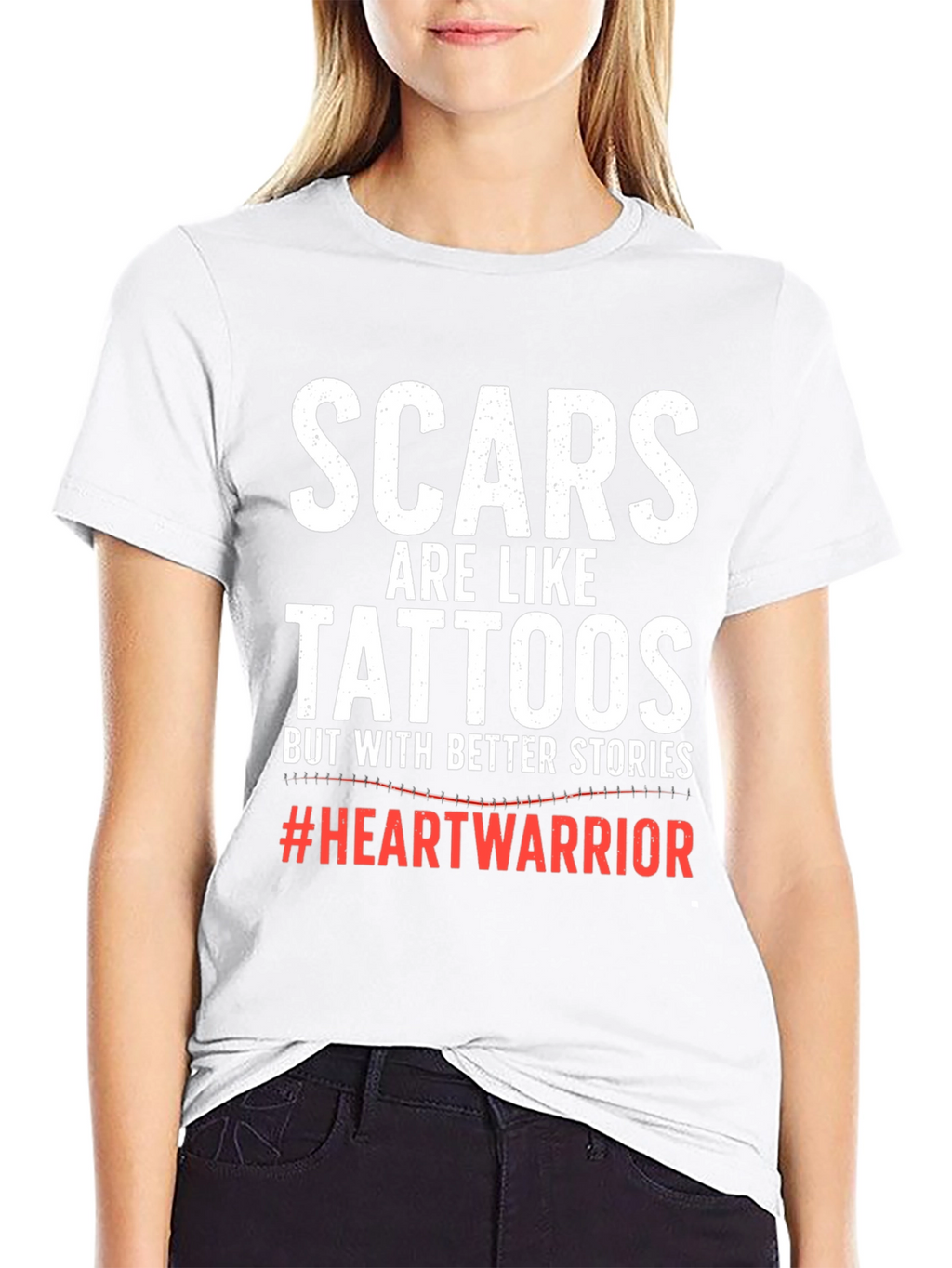 Scars are Like Tattoos T-Shirt Heart Warrior
