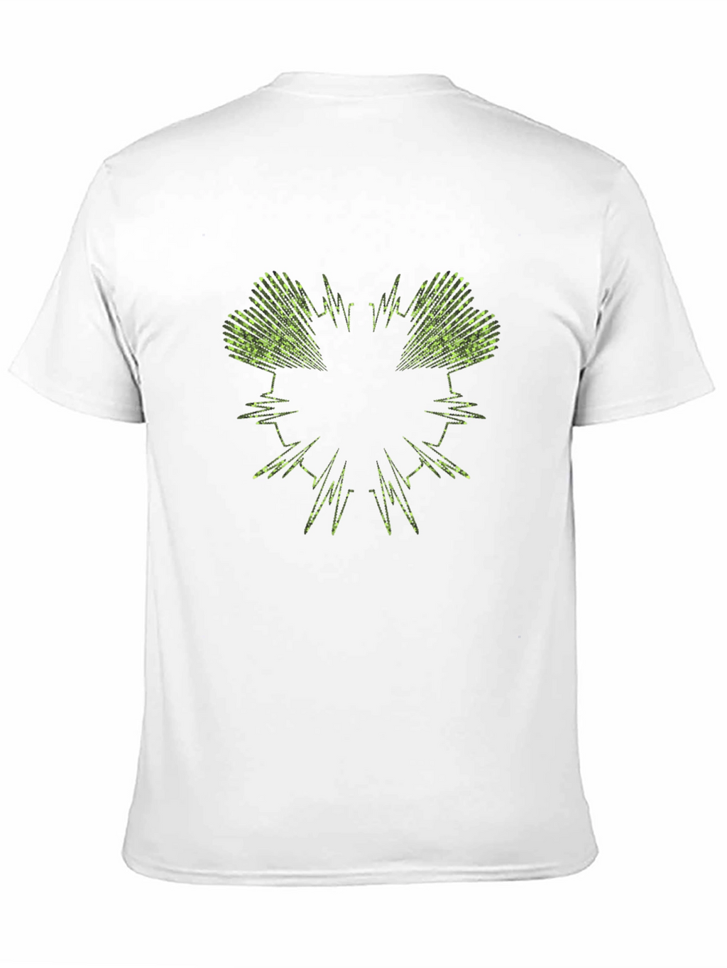 Abstract Green Graphic Black T-Shirt
