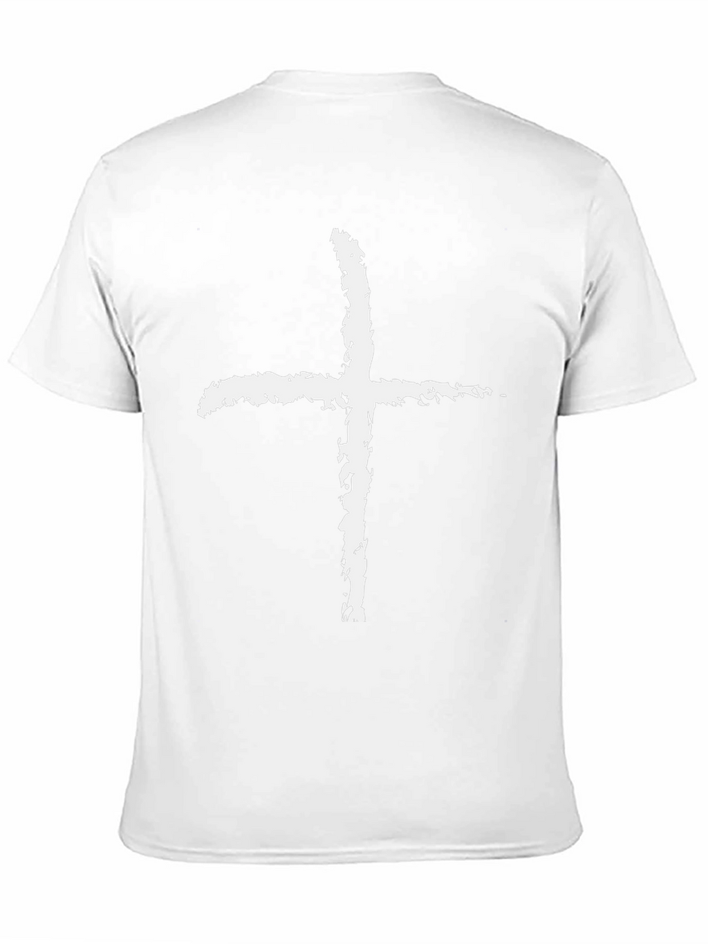 Grunge Cross Graphic Tee - Black Cotton