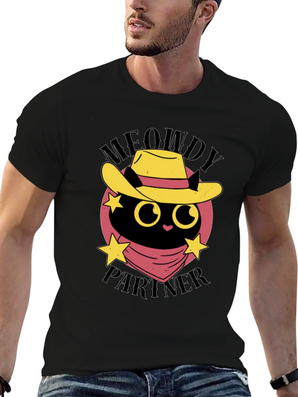 Meowdy Partner Black Cat T-Shirt