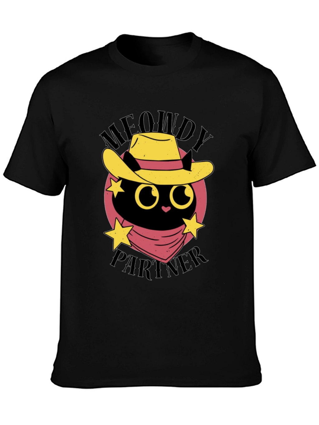 Meowdy Partner Black Cat T-Shirt
