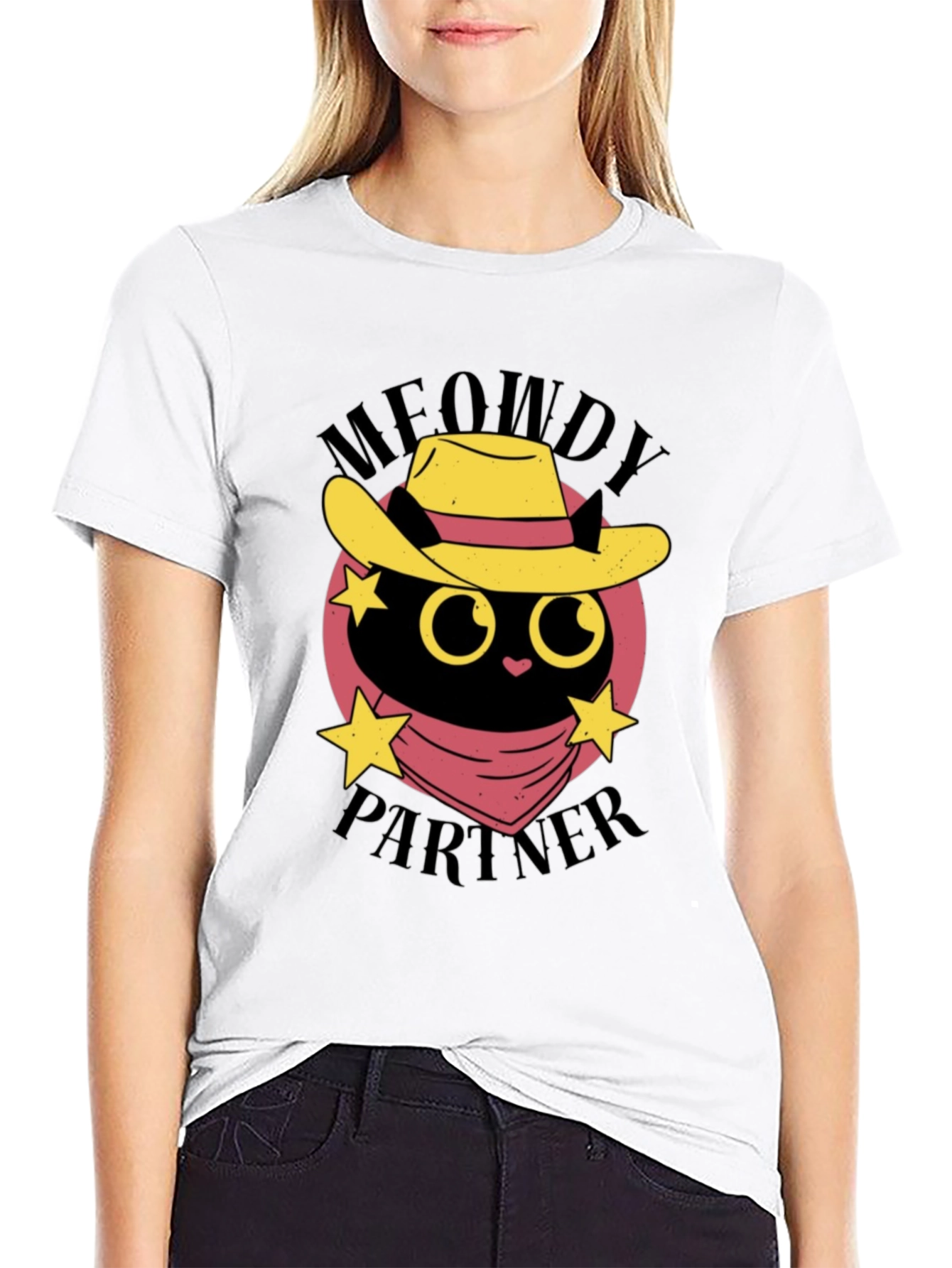 Meowdy Partner Black Cat T-Shirt