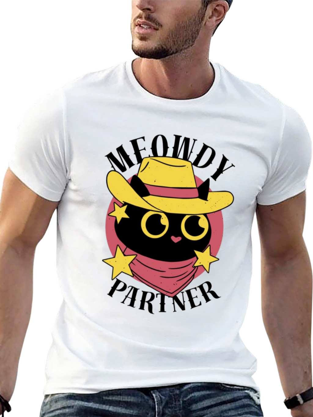 Meowdy Partner Black Cat T-Shirt