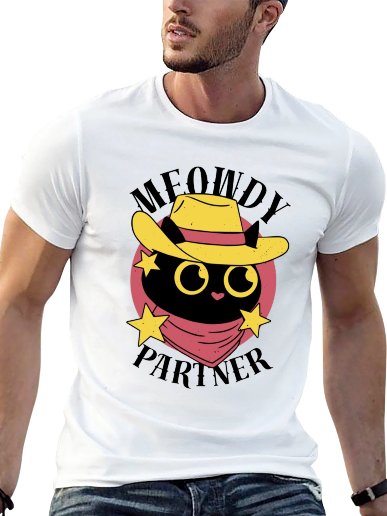 Meowdy Partner Black Cat T-Shirt