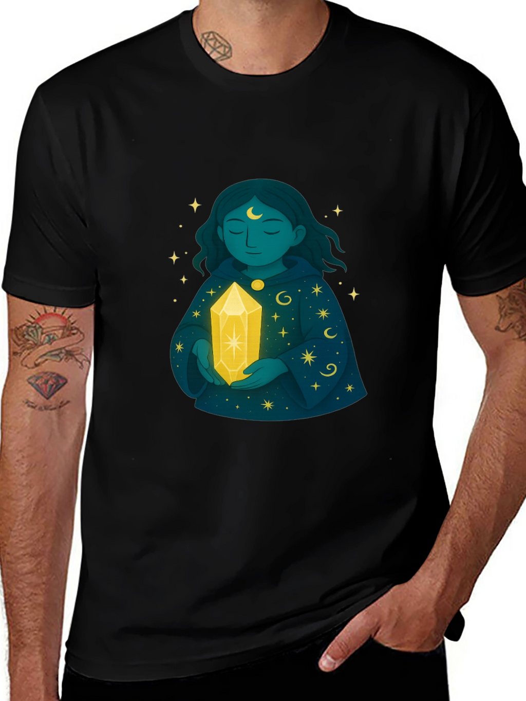 Mystic Woman Crystal Black T-Shirt