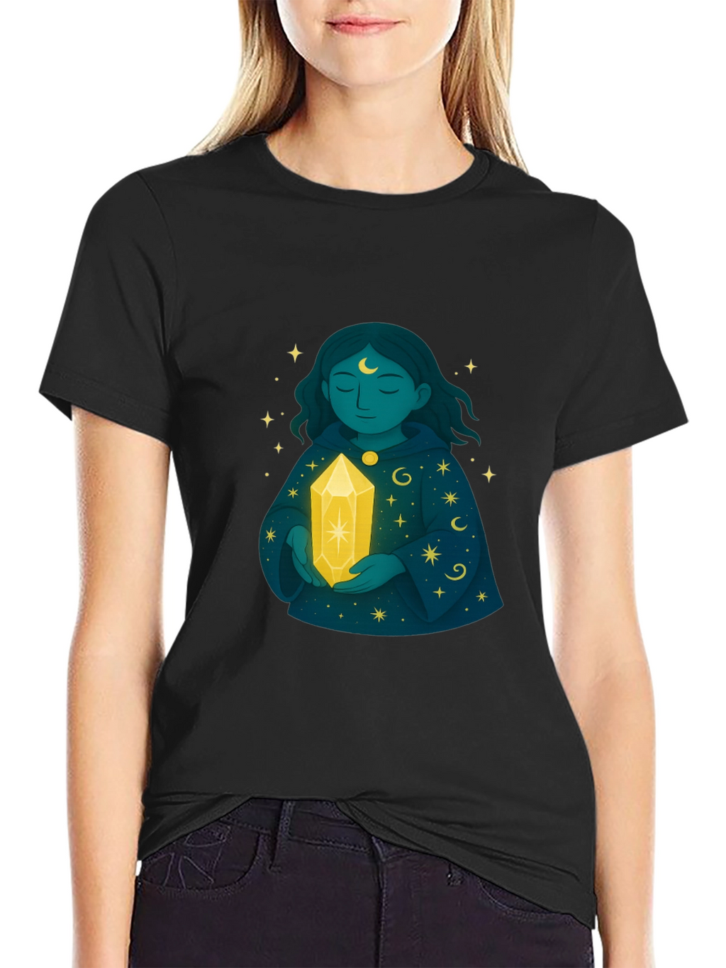 Mystic Woman Crystal Black T-Shirt