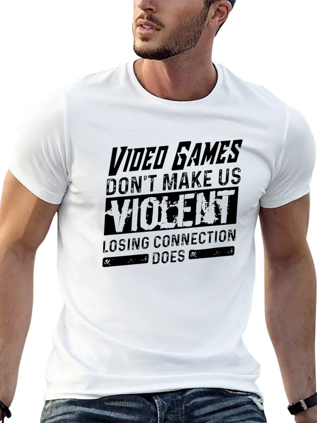 Video Games Dont Make Us Violent Graphic Tee