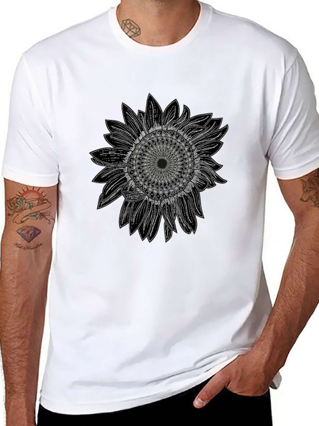 Sunflower Mandala Graphic Tee