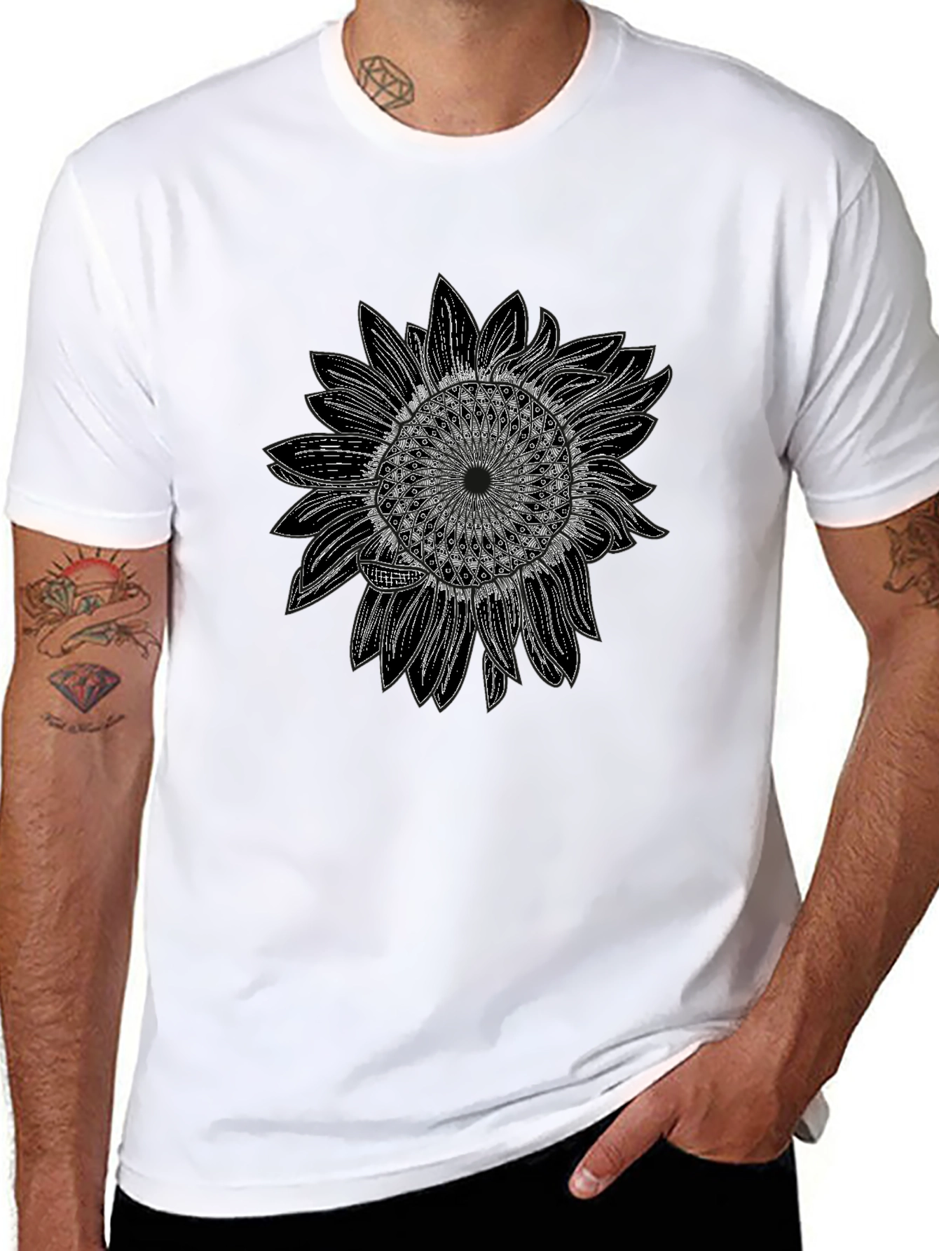 Sunflower Mandala Graphic Tee