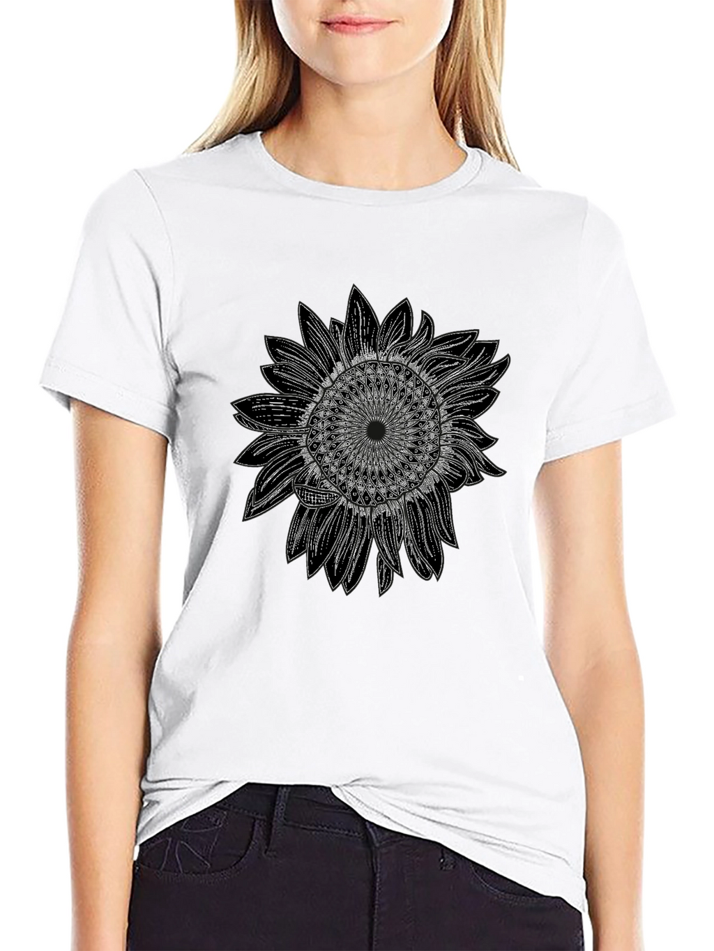 Sunflower Mandala Graphic Tee