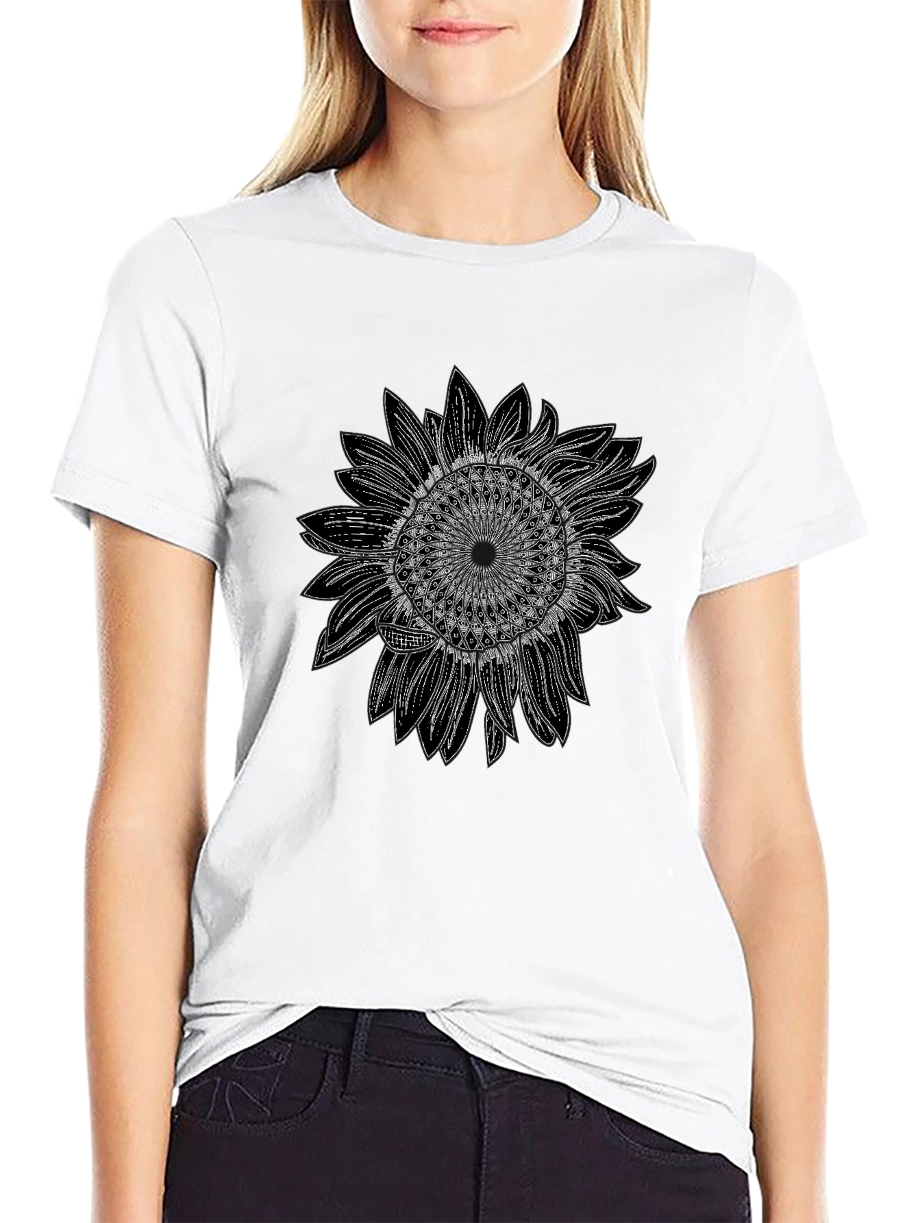 Sunflower Mandala Graphic Tee