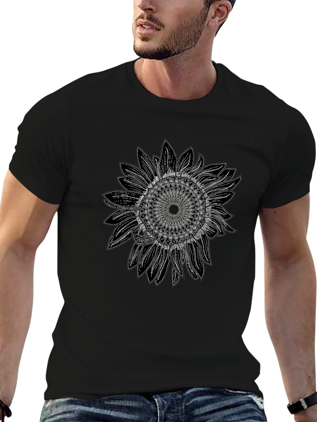 Sunflower Mandala Graphic Tee