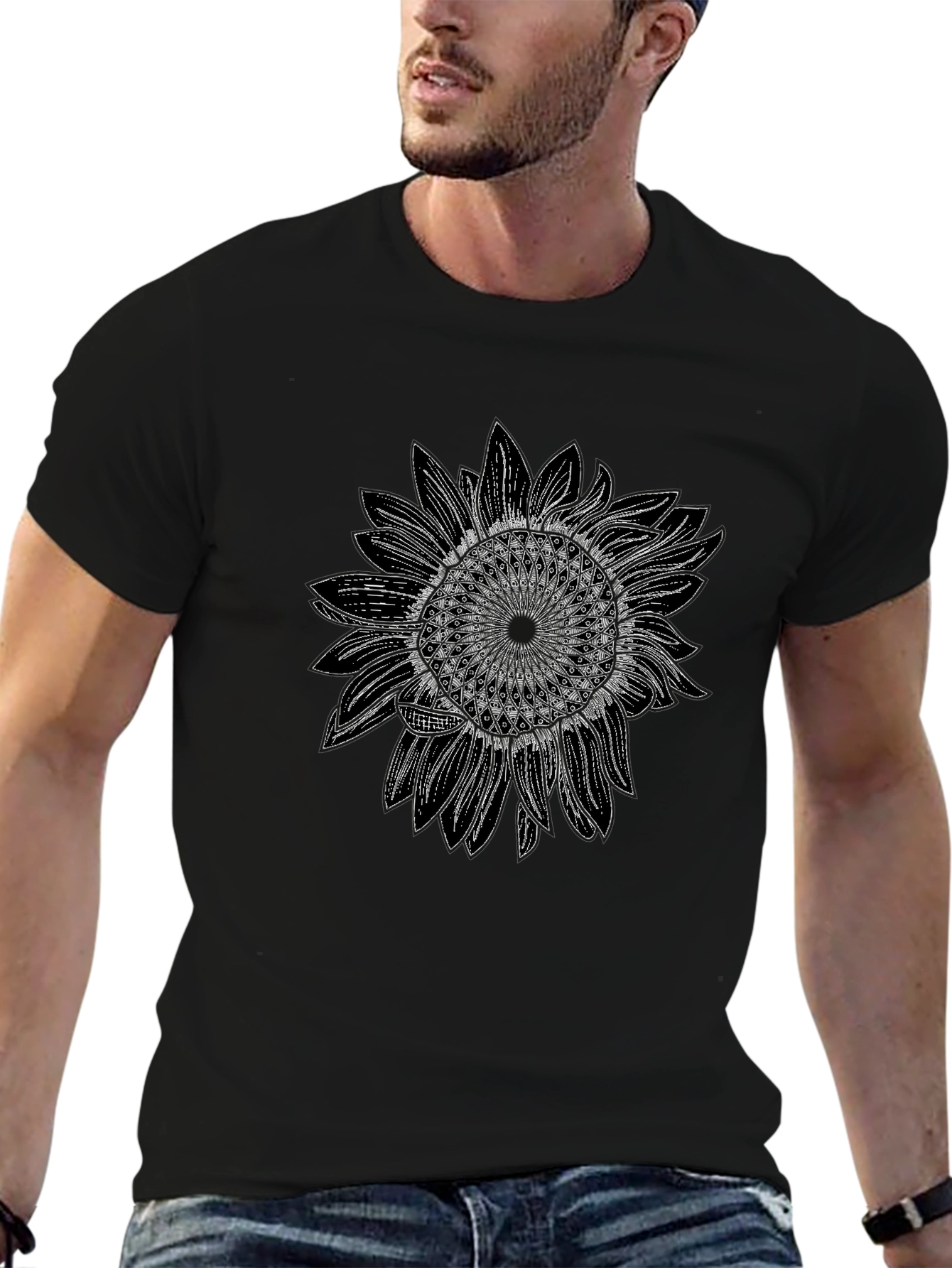 Sunflower Mandala Graphic Tee