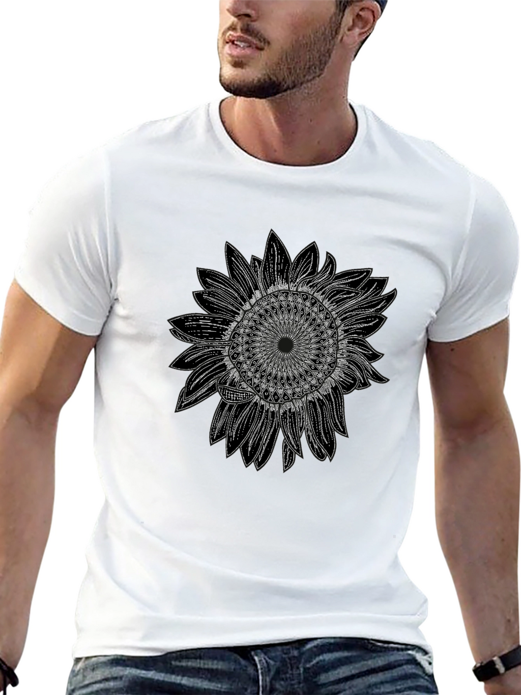 Sunflower Mandala Graphic Tee