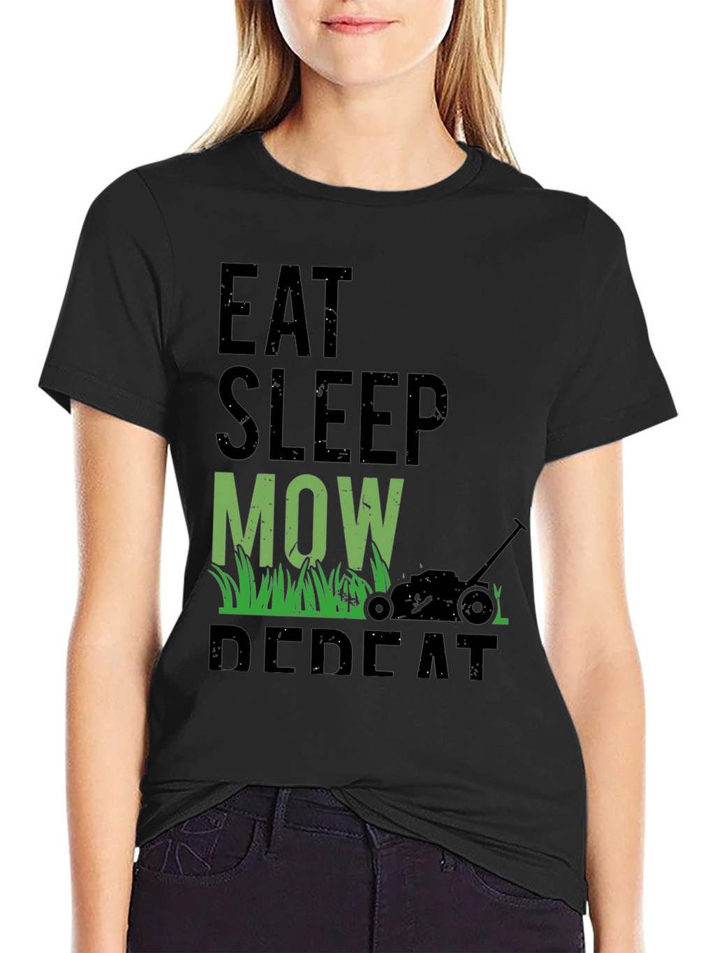 Eat Sleep Mow Repeat Graphic T-Shirt