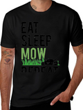 Eat Sleep Mow Repeat Graphic T-Shirt