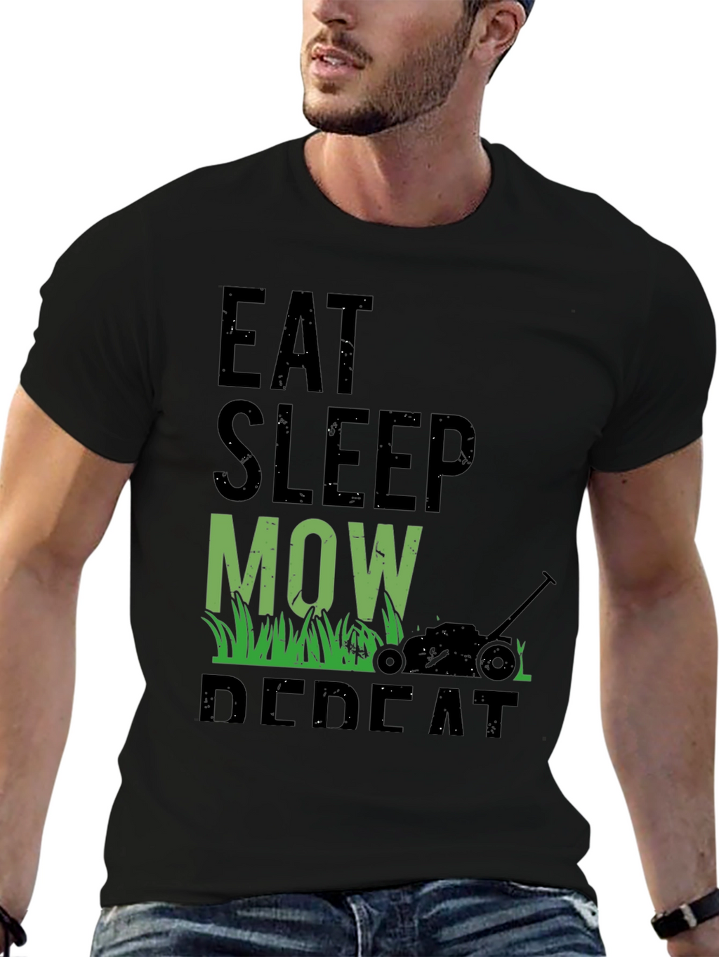 Eat Sleep Mow Repeat Graphic T-Shirt