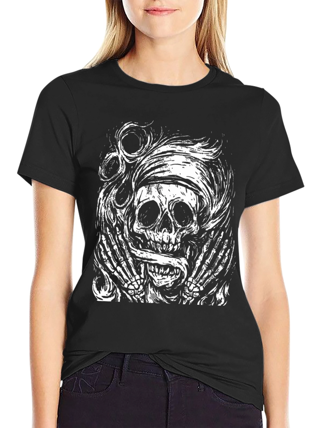 Skull & Bones Graphic Tee - Black
