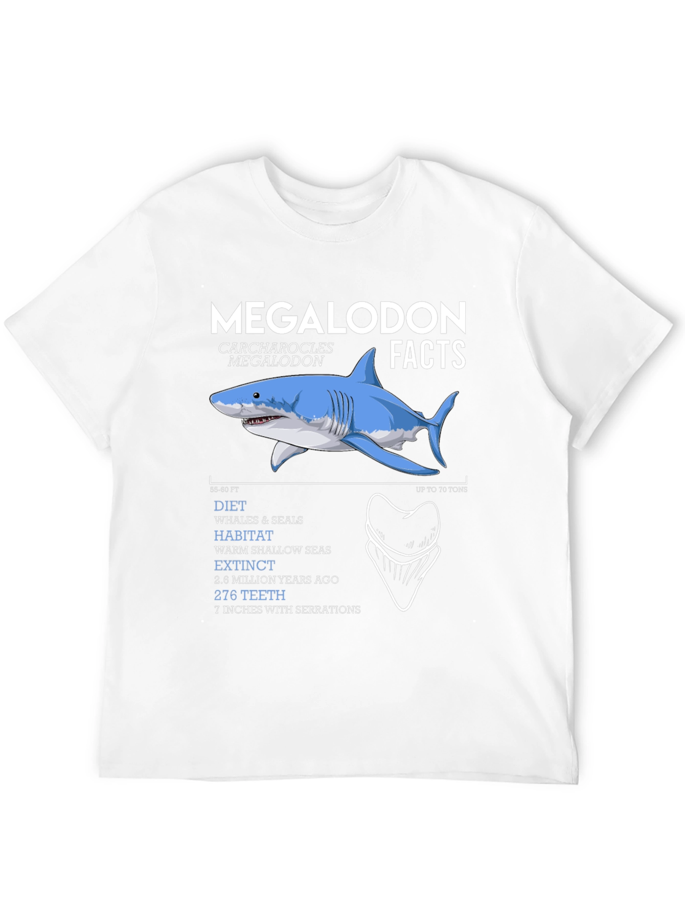 Megalodon Facts Graphic T-Shirt
