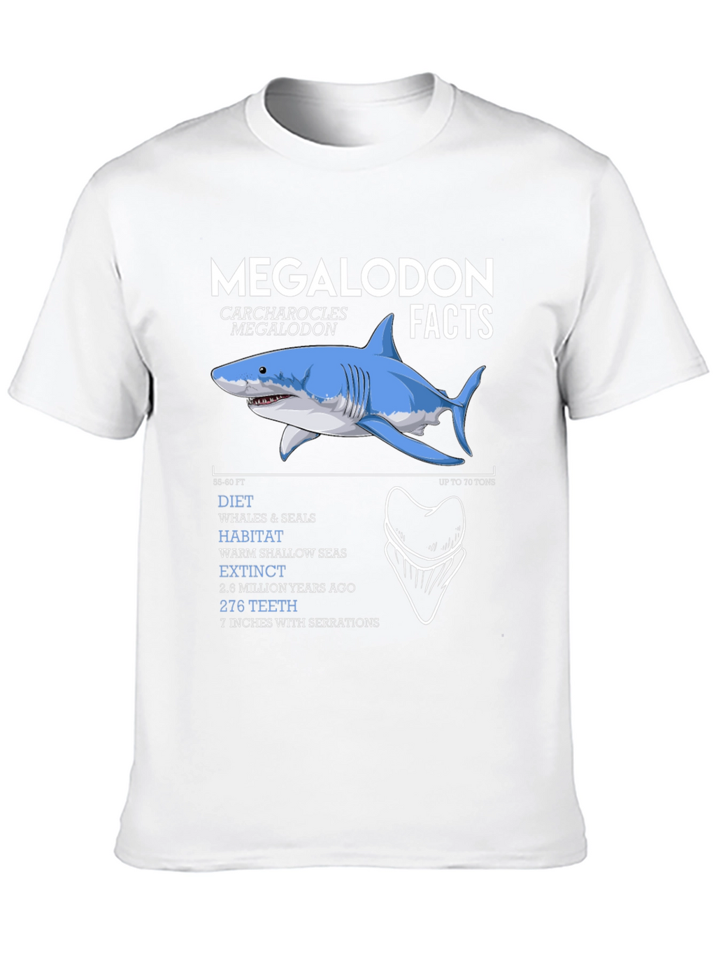 Megalodon Facts Graphic T-Shirt