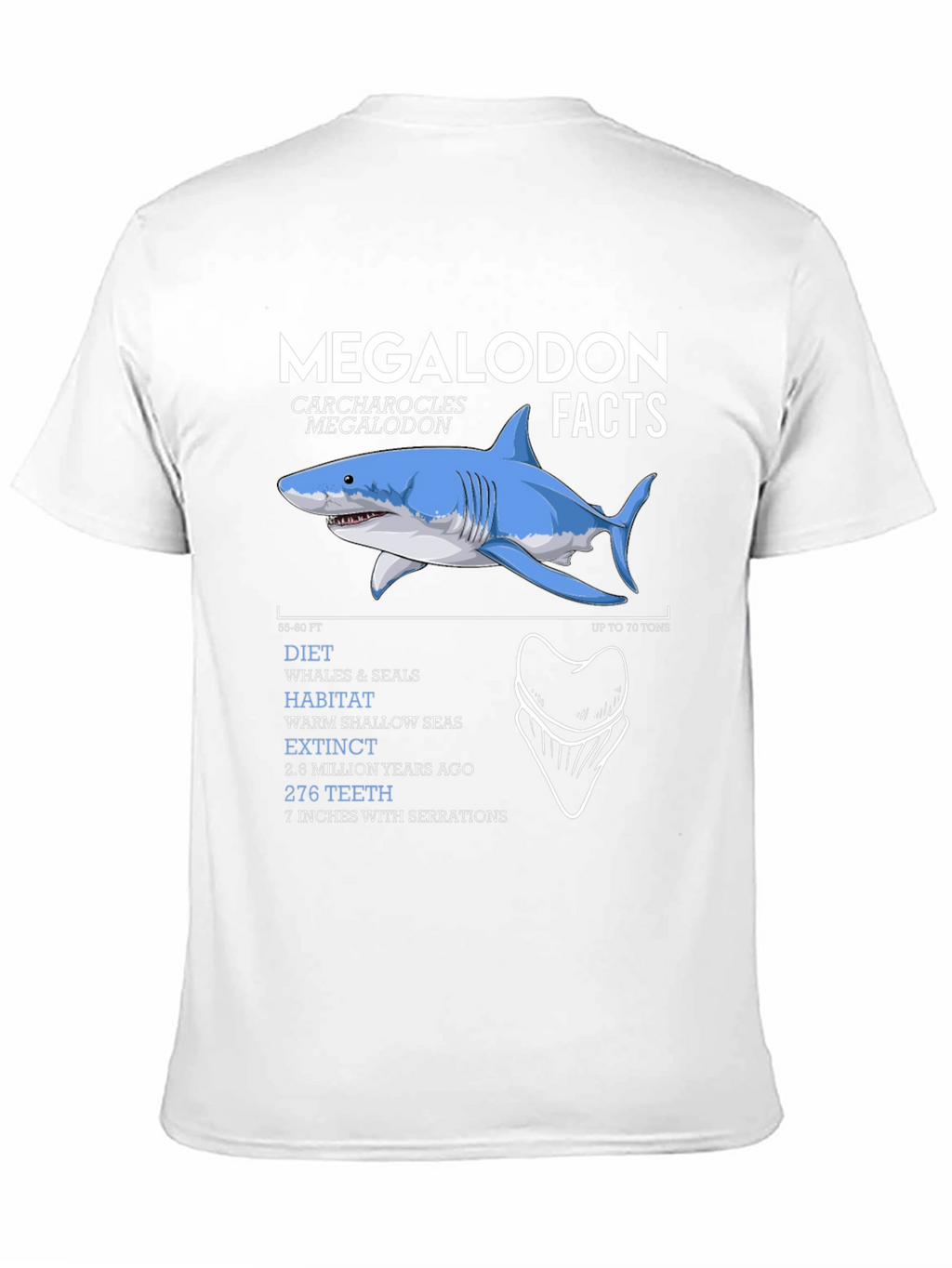 Megalodon Facts Graphic T-Shirt