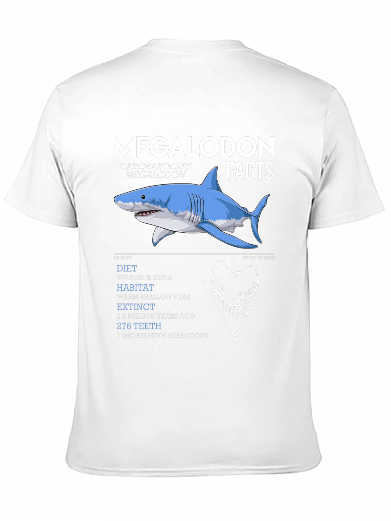 Megalodon Facts Graphic T-Shirt