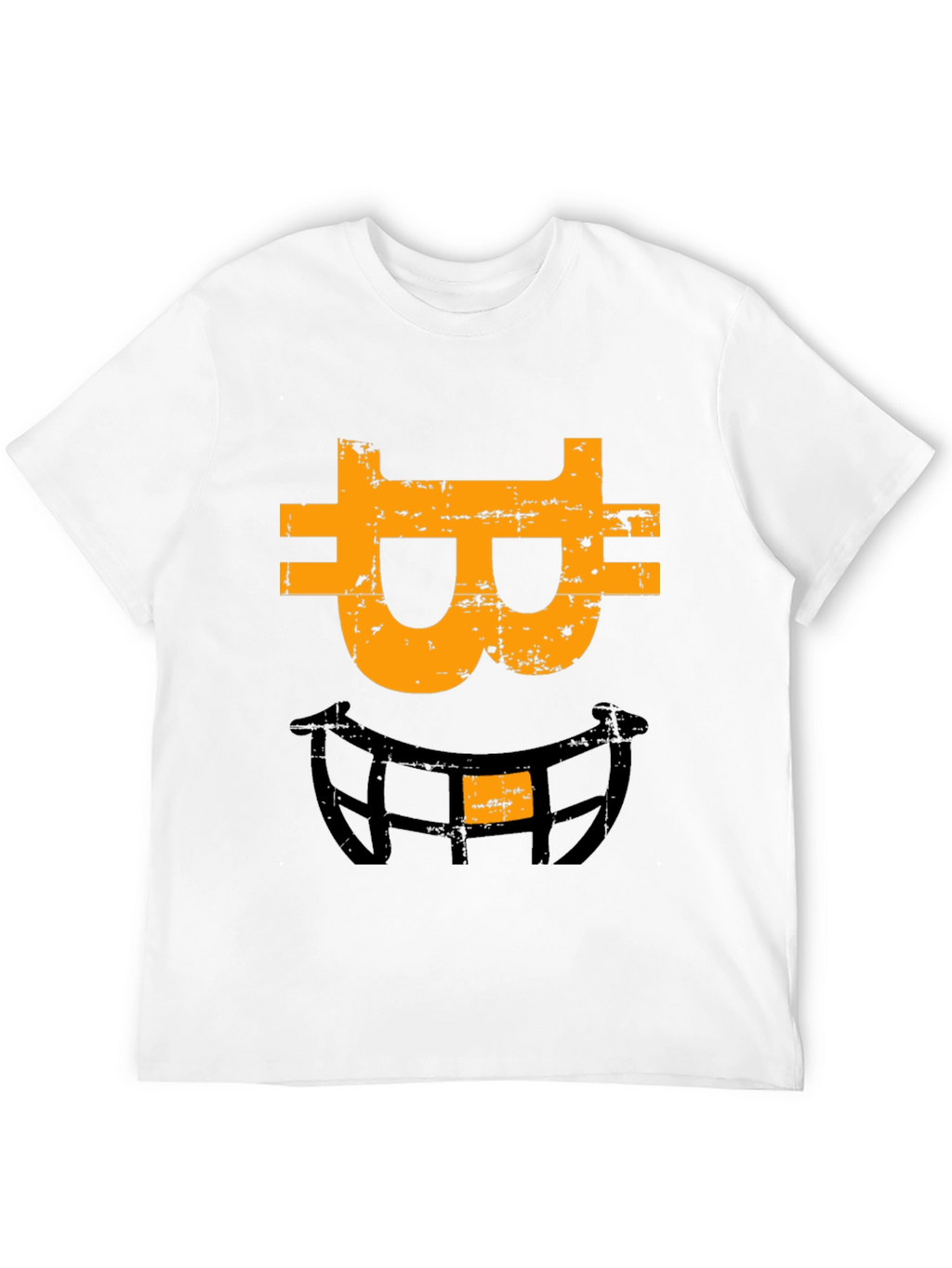 Bitcoin Smiley Face Graphic Tee - Black