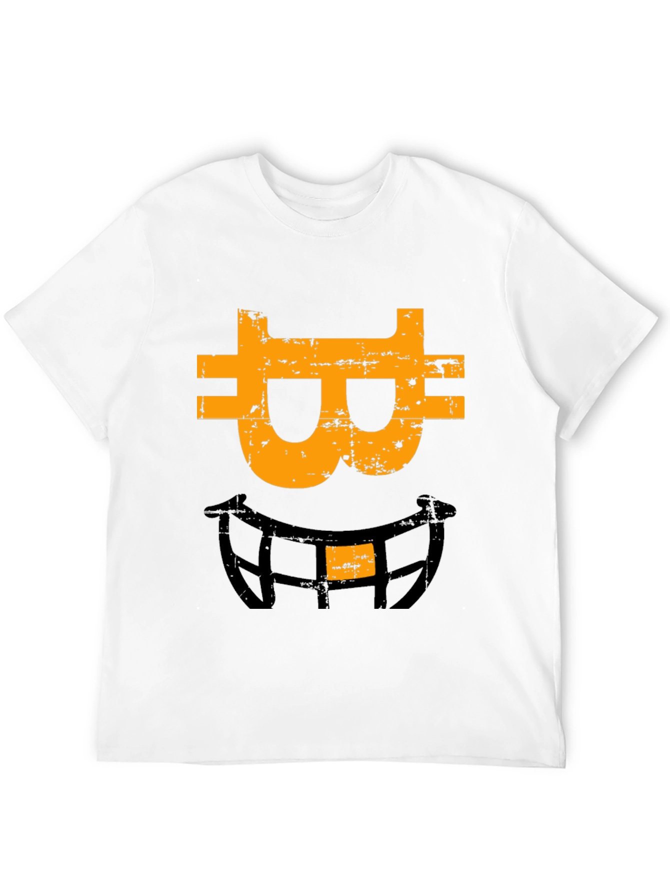 Bitcoin Smiley Face Graphic Tee - Black