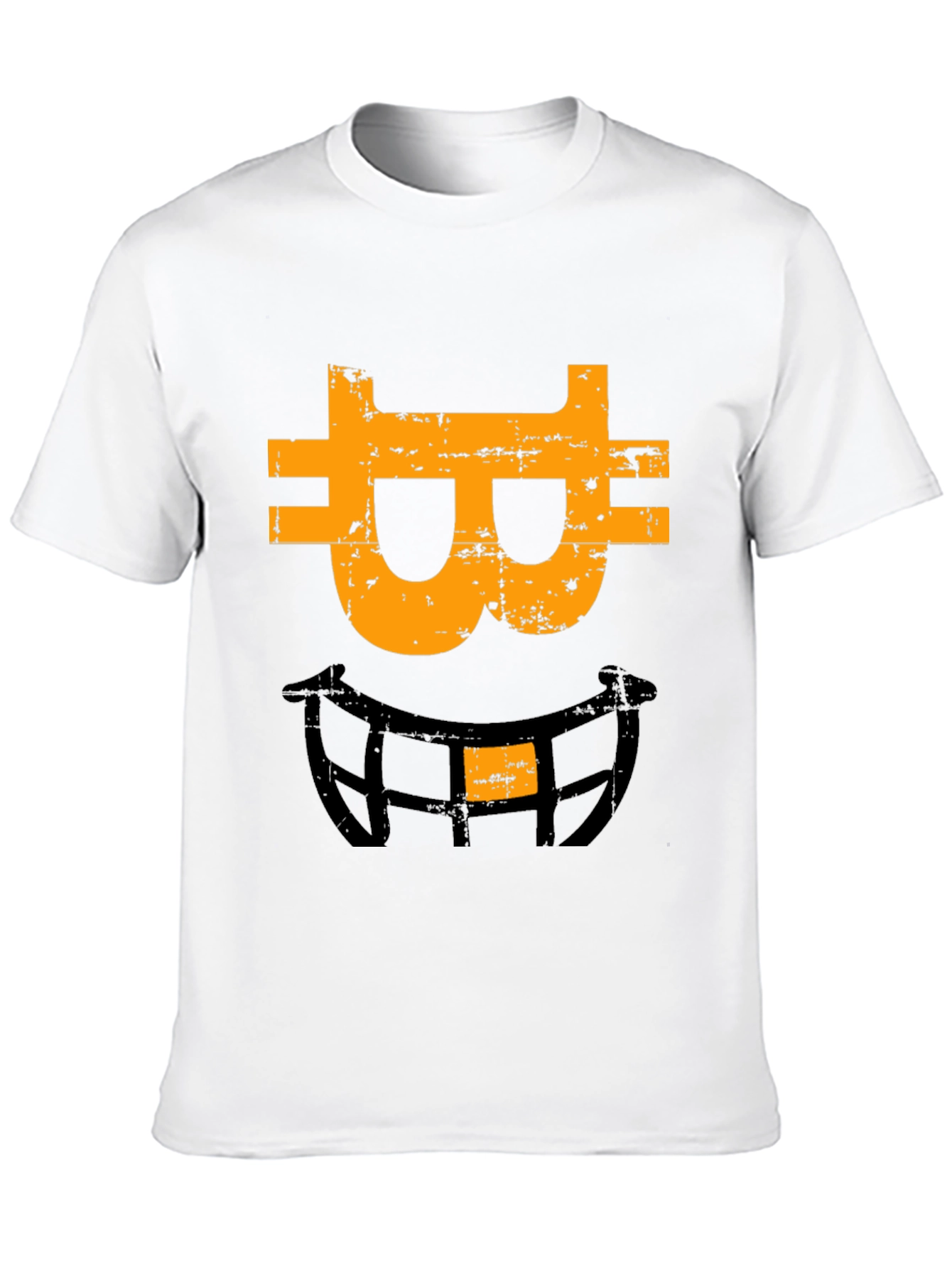 Bitcoin Smiley Face Graphic Tee - Black