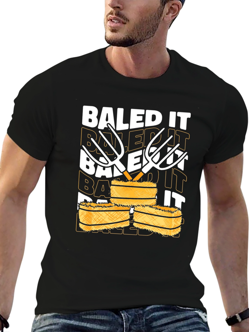 Baled It T-Shirt - Farm Humor Tee