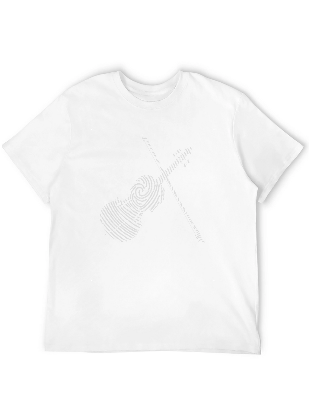 Violin Fingerprint Graphic Tee - Black