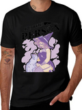Witch and Cat Graphic T-Shirt