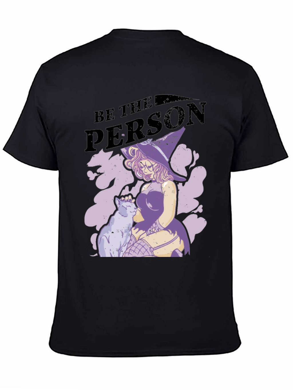 Witch and Cat Graphic T-Shirt