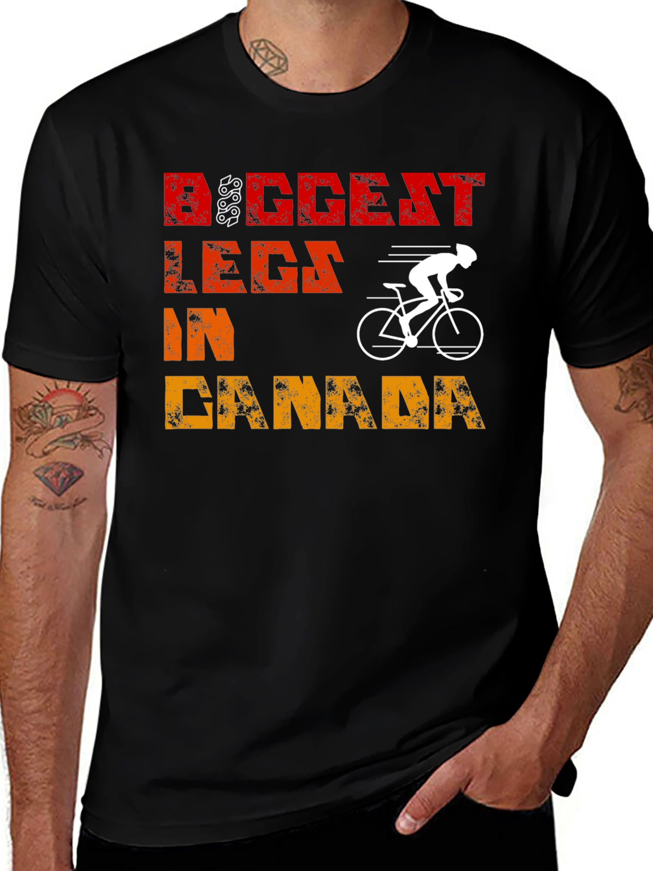 Biggest Legs in Canada T-Shirt - Cycling Humor Tee