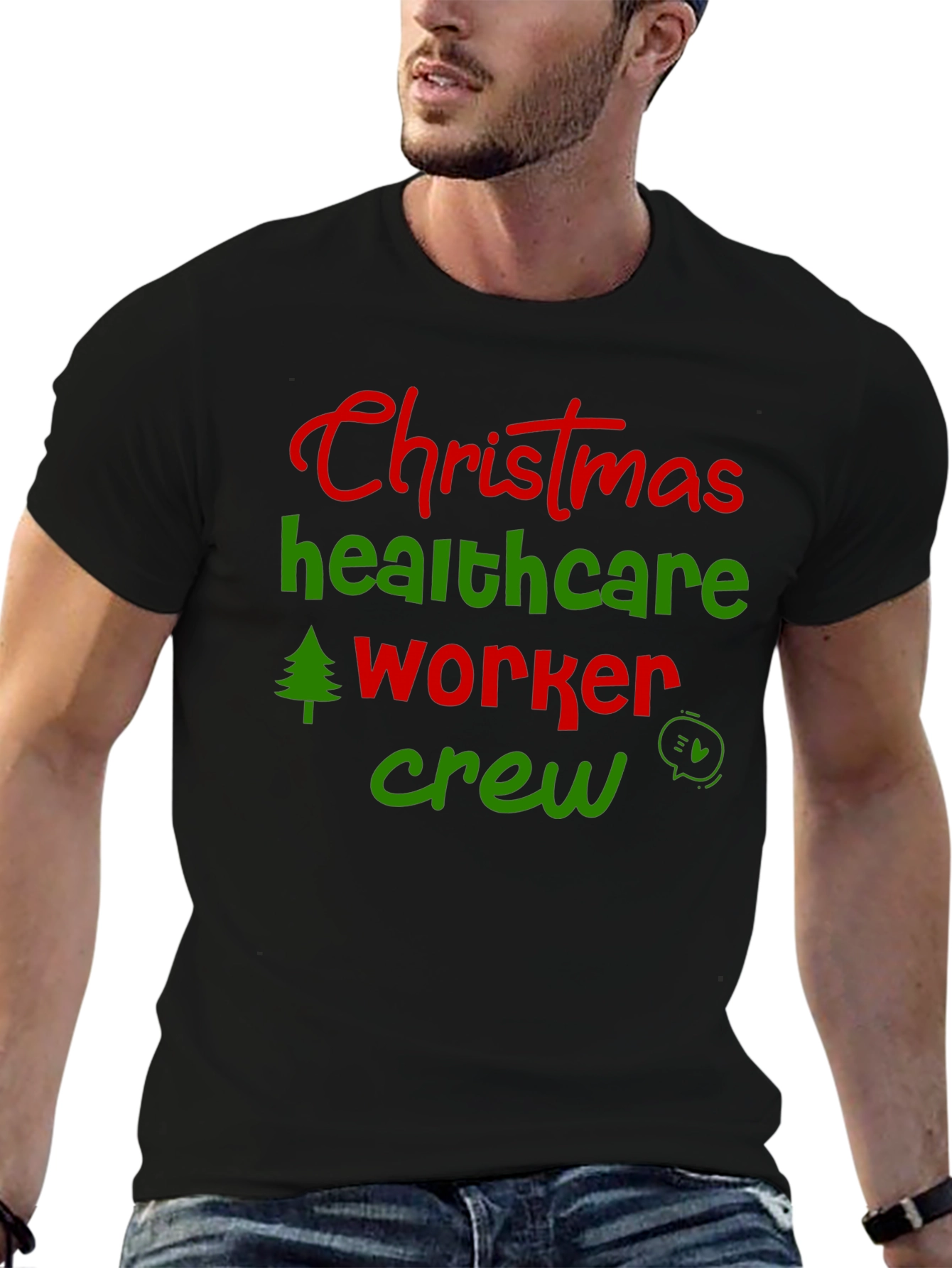 Christmas Healthcare Worker Crew T-Shirt