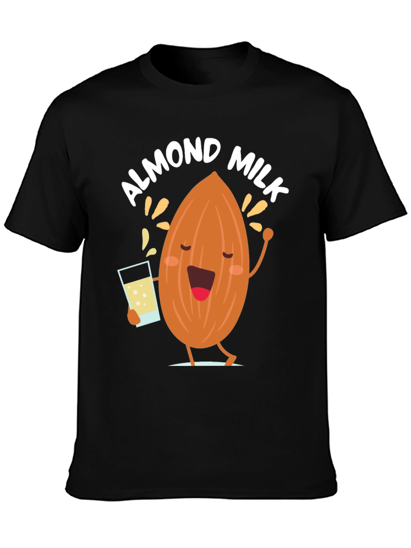 Almond Milk Graphic Tee - Funny Cartoon T-Shirt