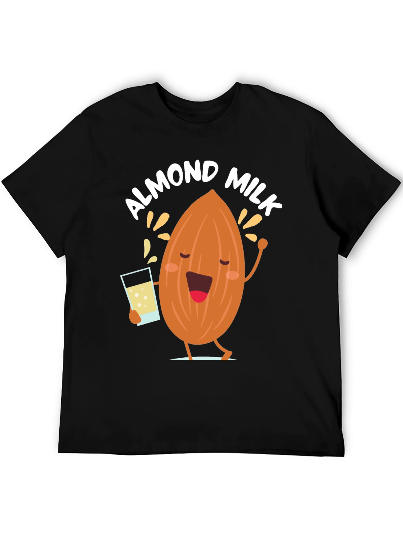 Almond Milk Graphic Tee - Funny Cartoon T-Shirt