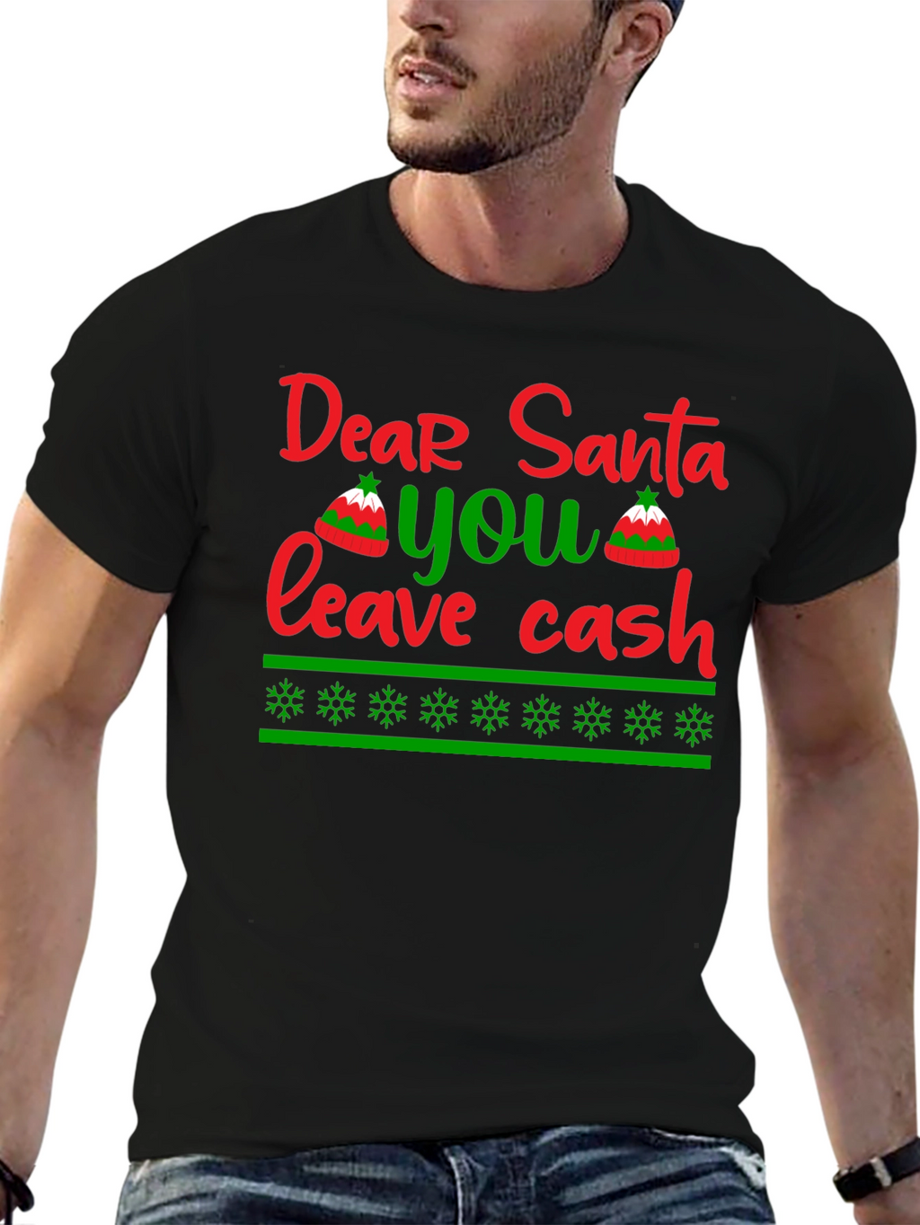 Dear Santa Leave Cash T-Shirt - Holiday Humor