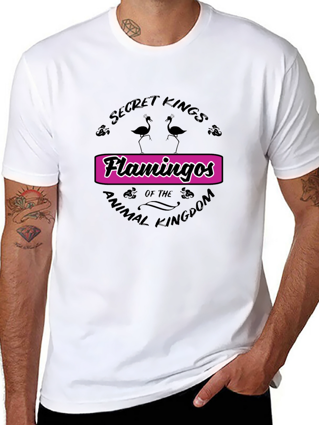 Secret Kings Flamingos Graphic Tee