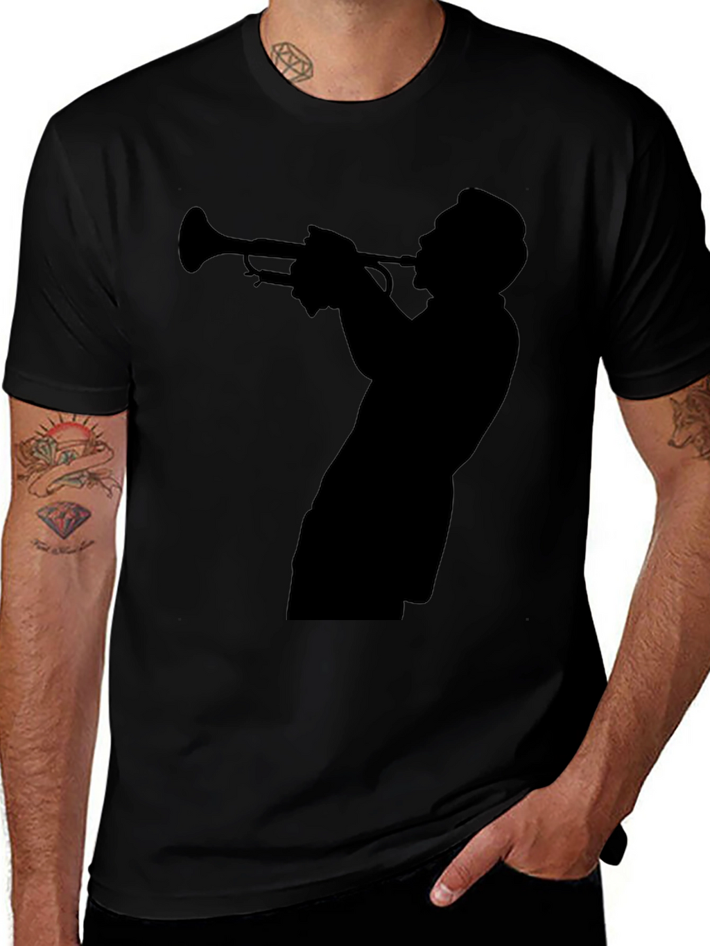 Jazz Trumpet Silhouette T-Shirt