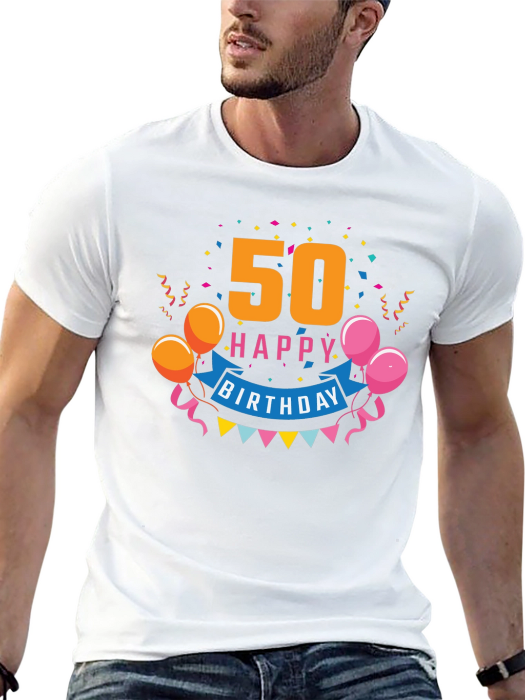 50th Happy Birthday Graphic Tee