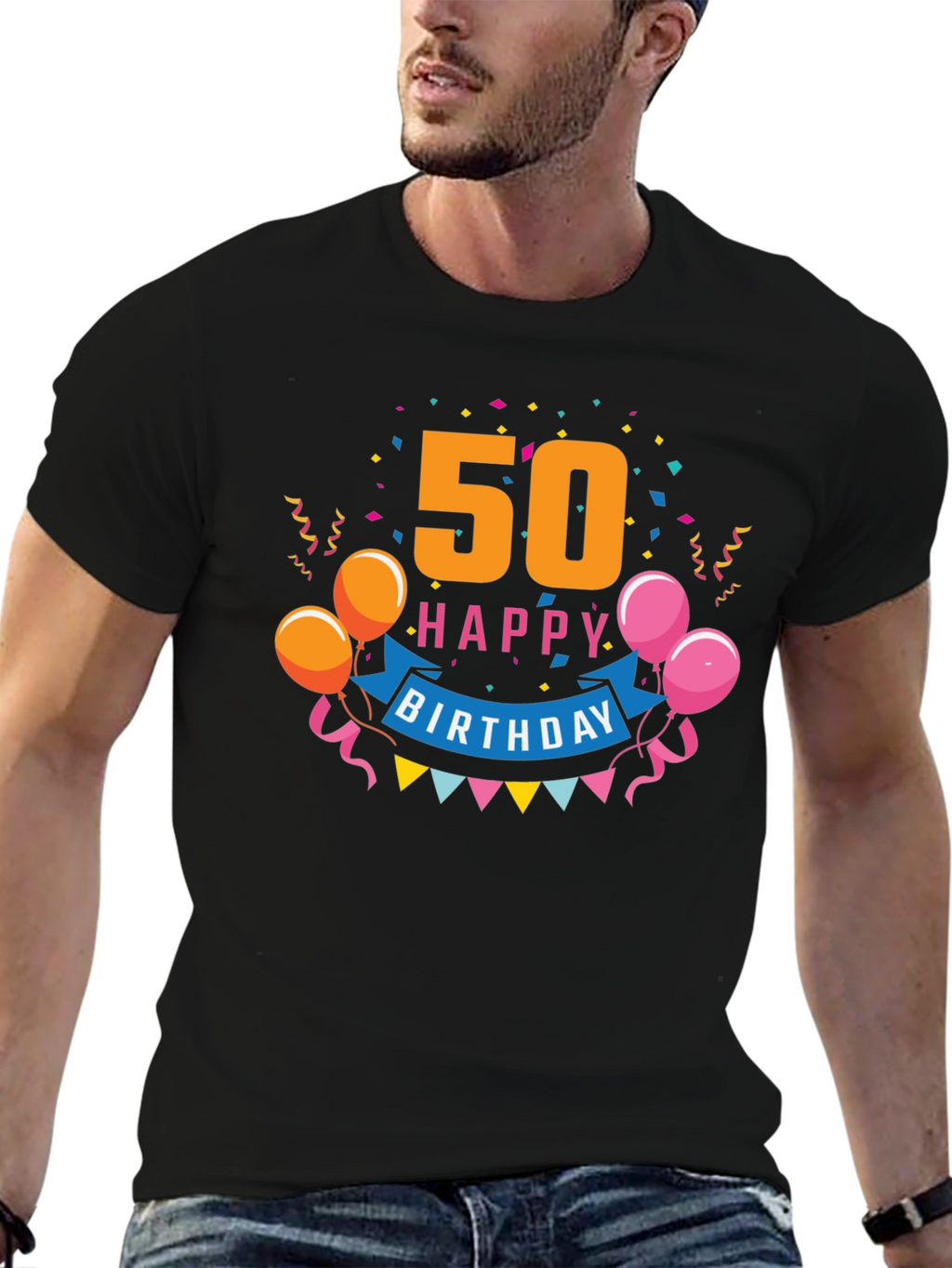 50th Happy Birthday Graphic Tee