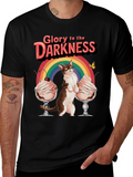 Glory to the Darkness Cat Rainbow T-Shirt