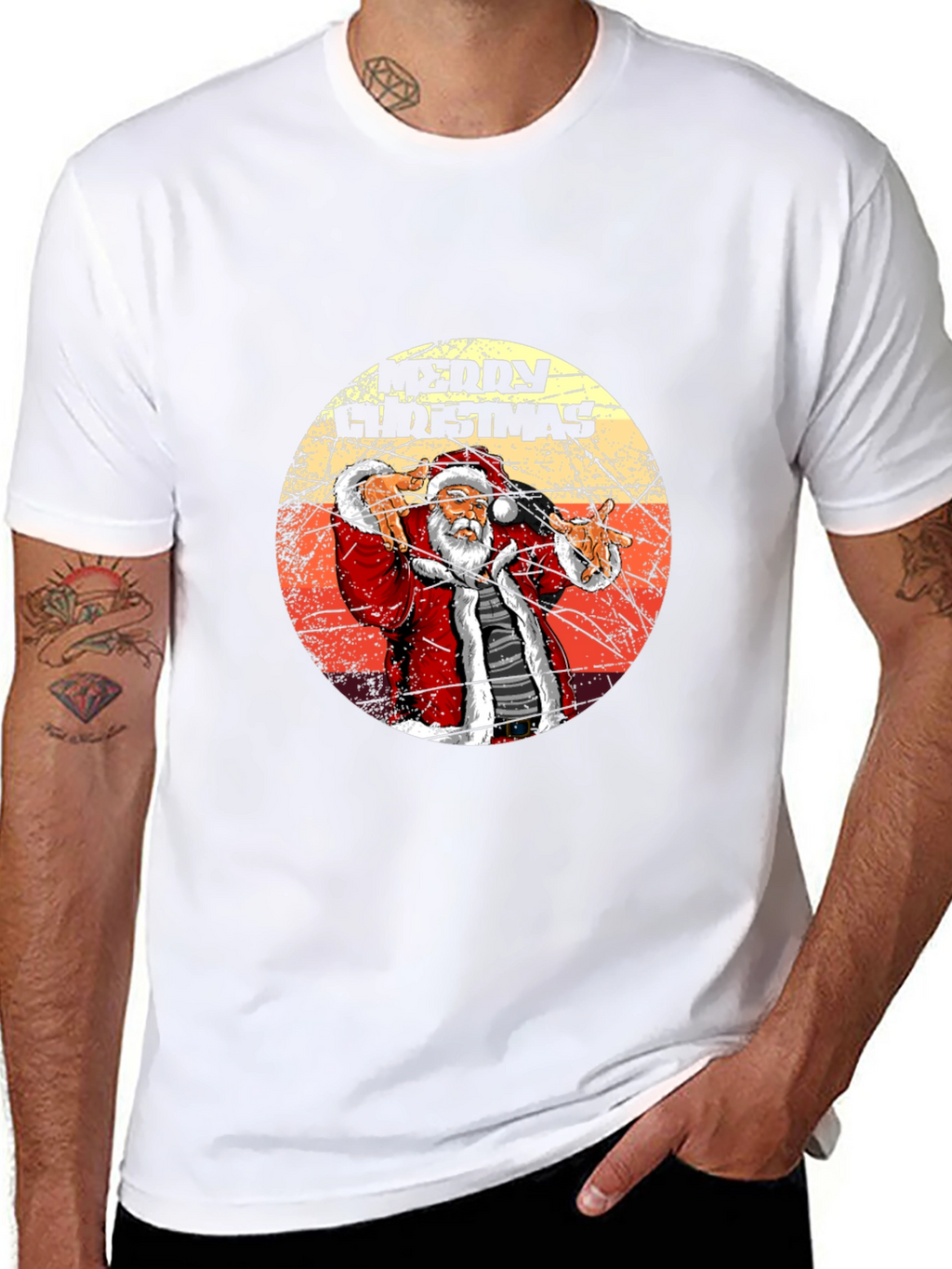 Merry Christmas Santa Graphic T-Shirt