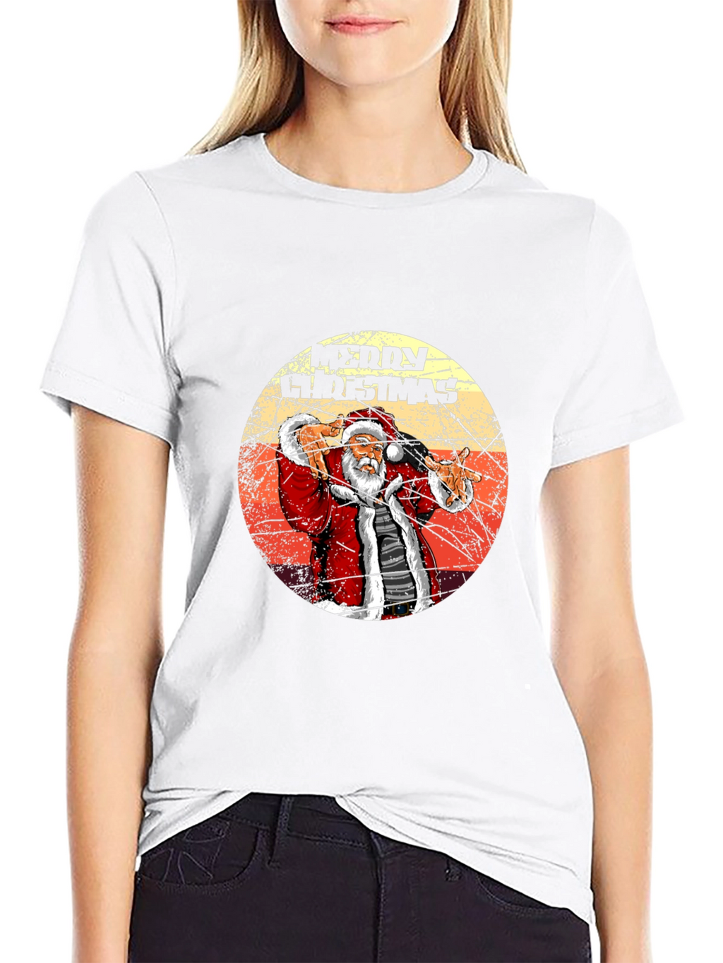 Merry Christmas Santa Graphic T-Shirt