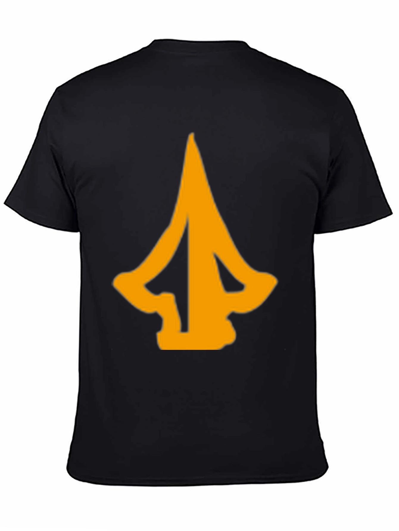Mens Black T-Shirt with Abstract Arrow Graphic
