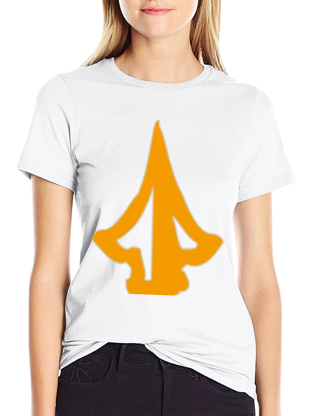 Mens Black T-Shirt with Abstract Arrow Graphic